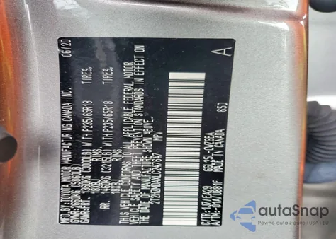 2020 Lexus Rx 350 z USA, uszkodzony, nr VIN 2T2HZMDAXLC247647